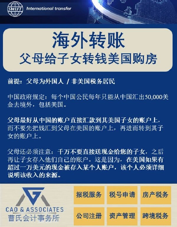 孩子国外买房如何汇款