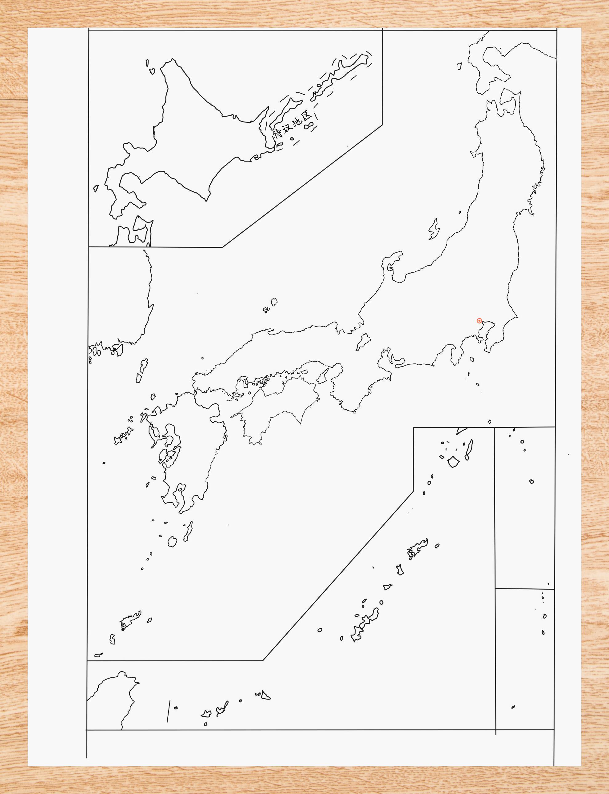 日本地形图手绘简图图片