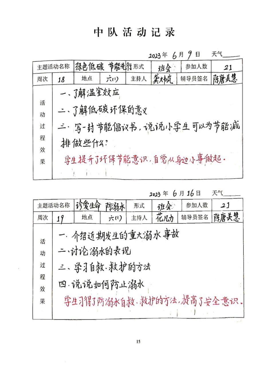 少先队中队工作日志中队活动记录 不用谢,我是雷锋.