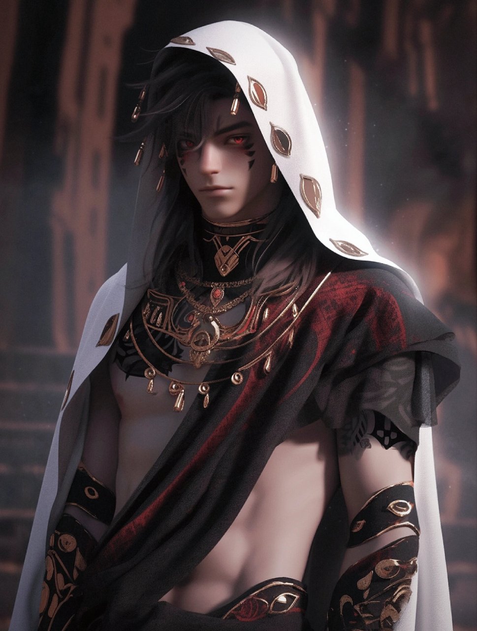 古风赛博帅气男生头像,红色系刺客 喵喵很帅,劫镖也很疼.