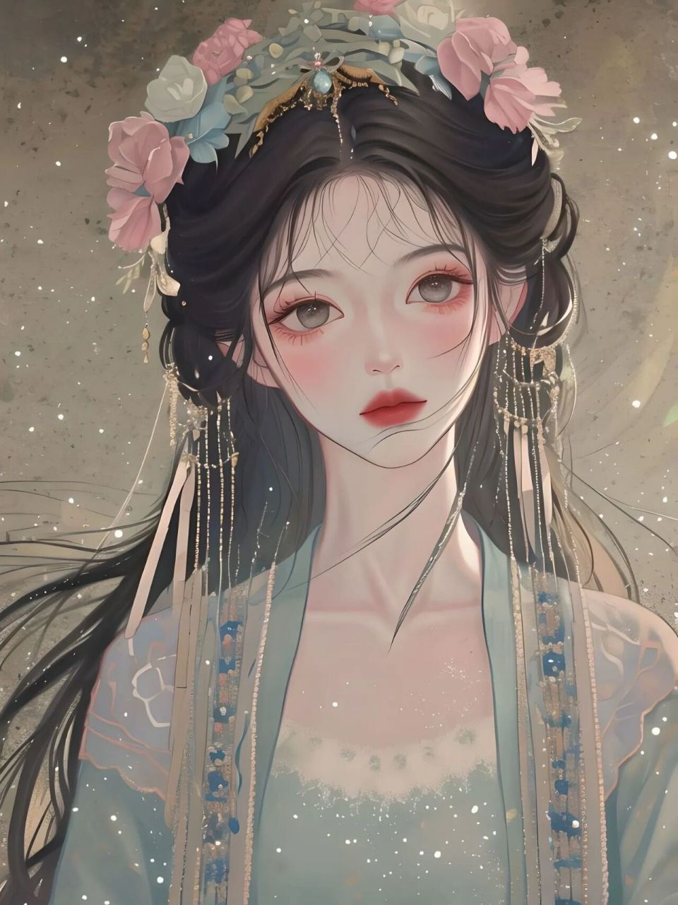 清冷华丽的大小姐 古风美人 头像自取哦!图片由mewxai生成