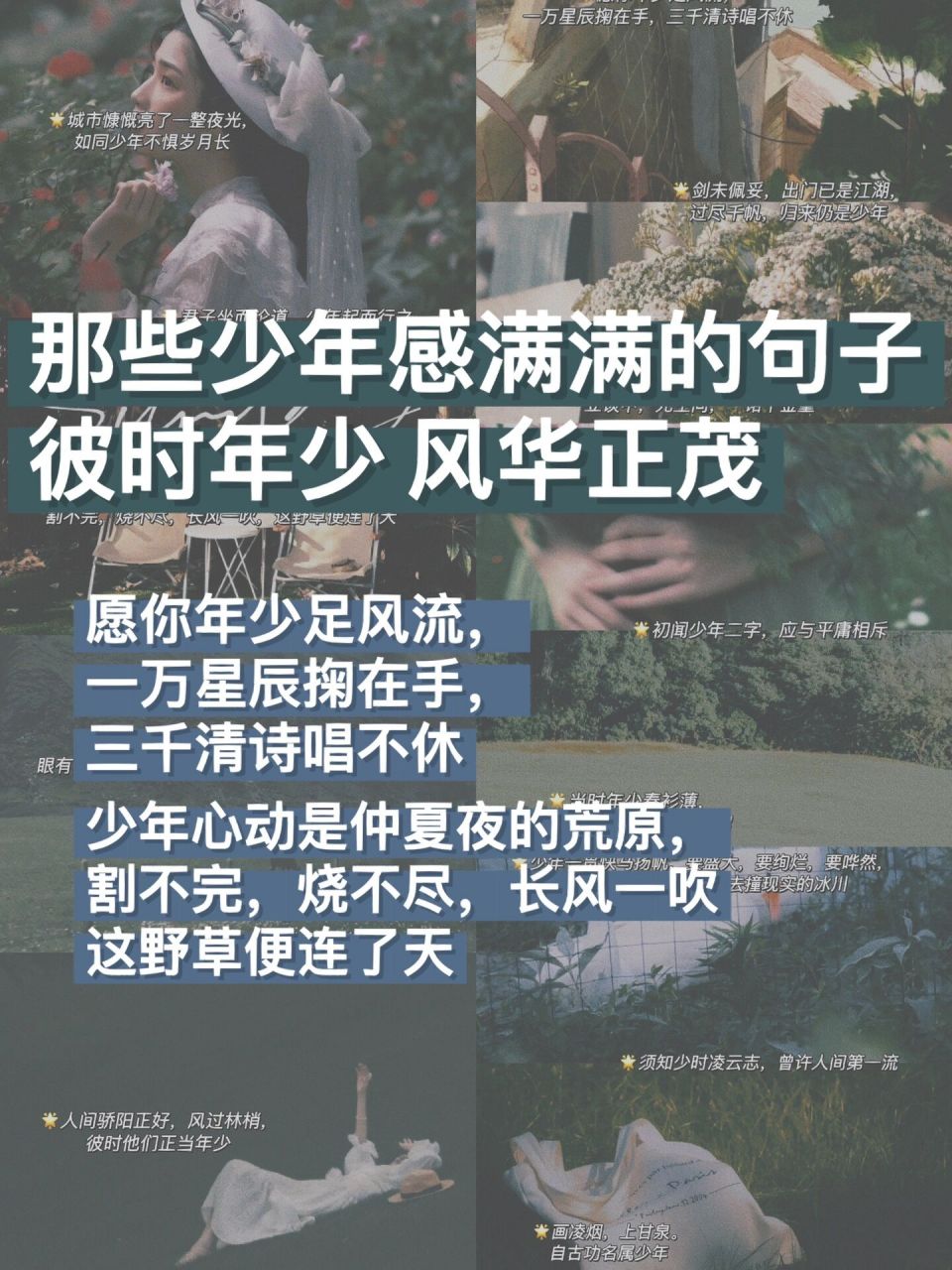 少年唯美文案图片