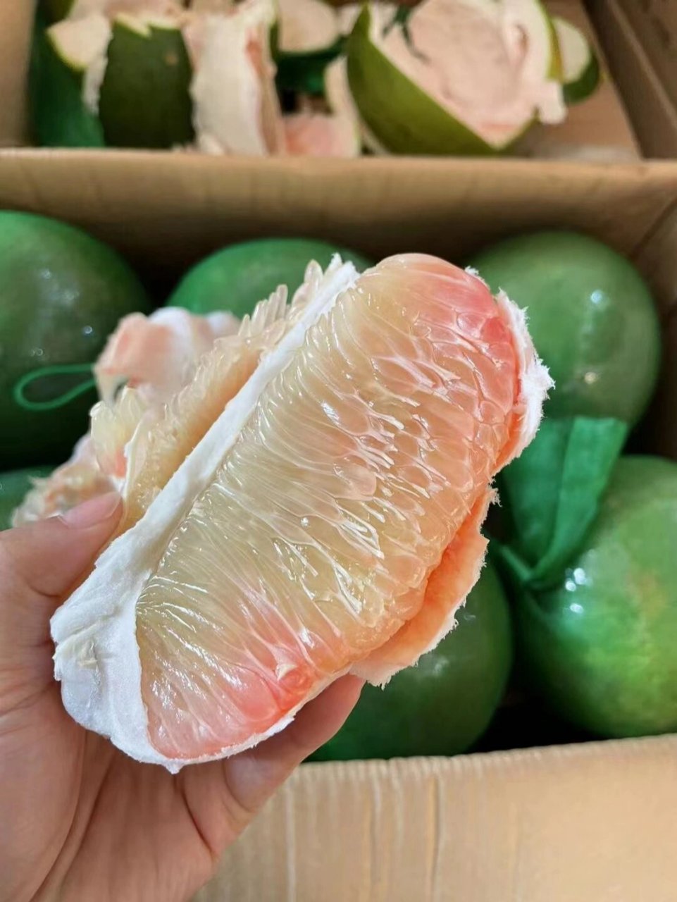 越南翡翠青柚 越南翡翠青柚98 一个口感爆棚的柚子7515肉质细嫩