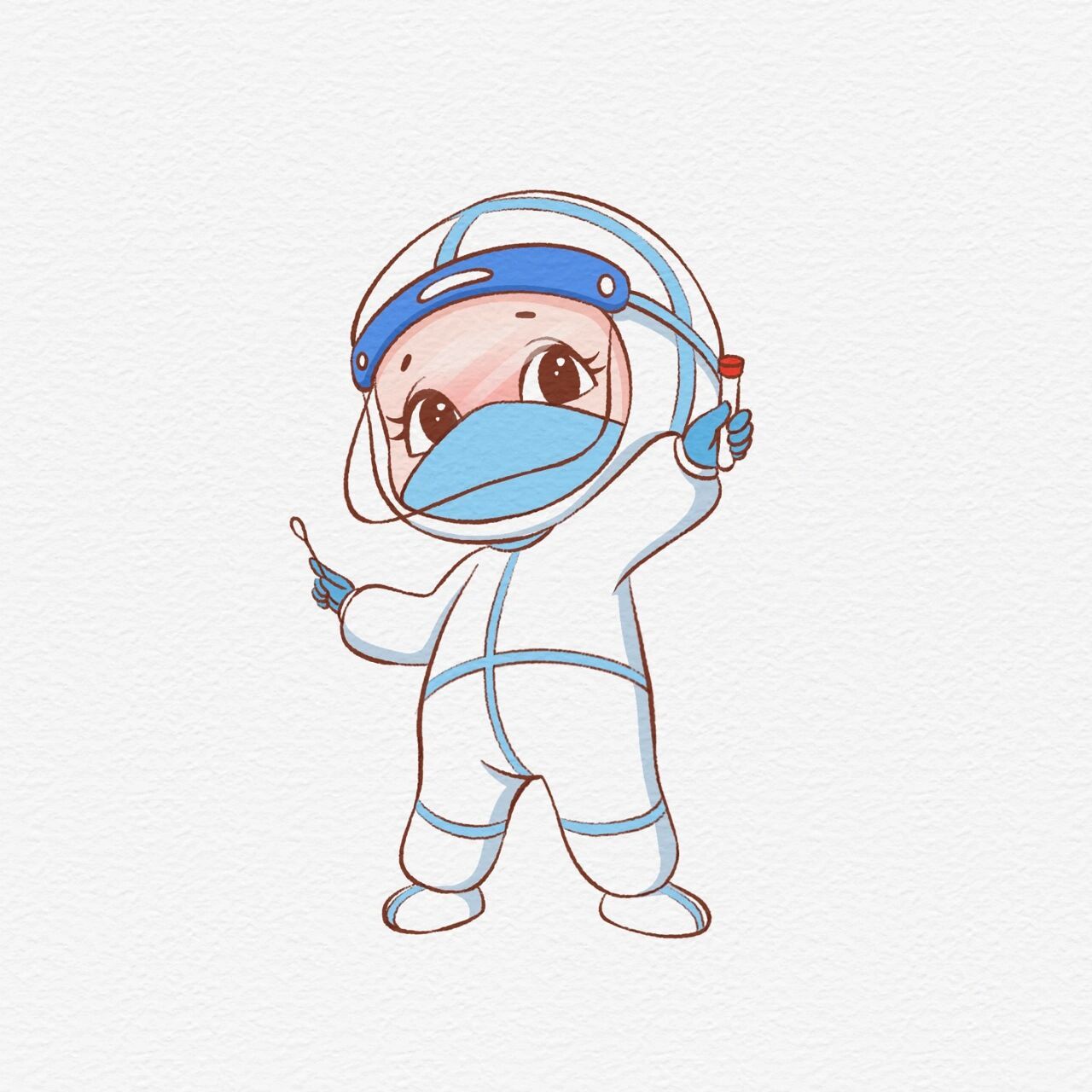 【简笔画·18】致敬抗疫一线的天使们～ 今天你核酸了吗 向奋战在一线