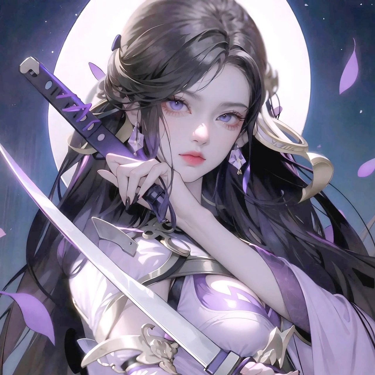 清冷古风动漫头像,一剑霜寒十四州