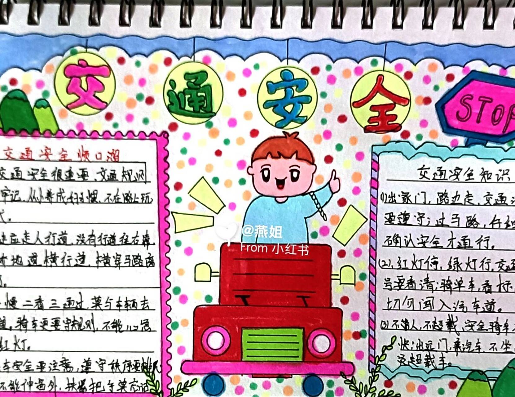 交通安全手抄报手抄报 交通安全顺口溜大全: (1)交通安全很重要,交通