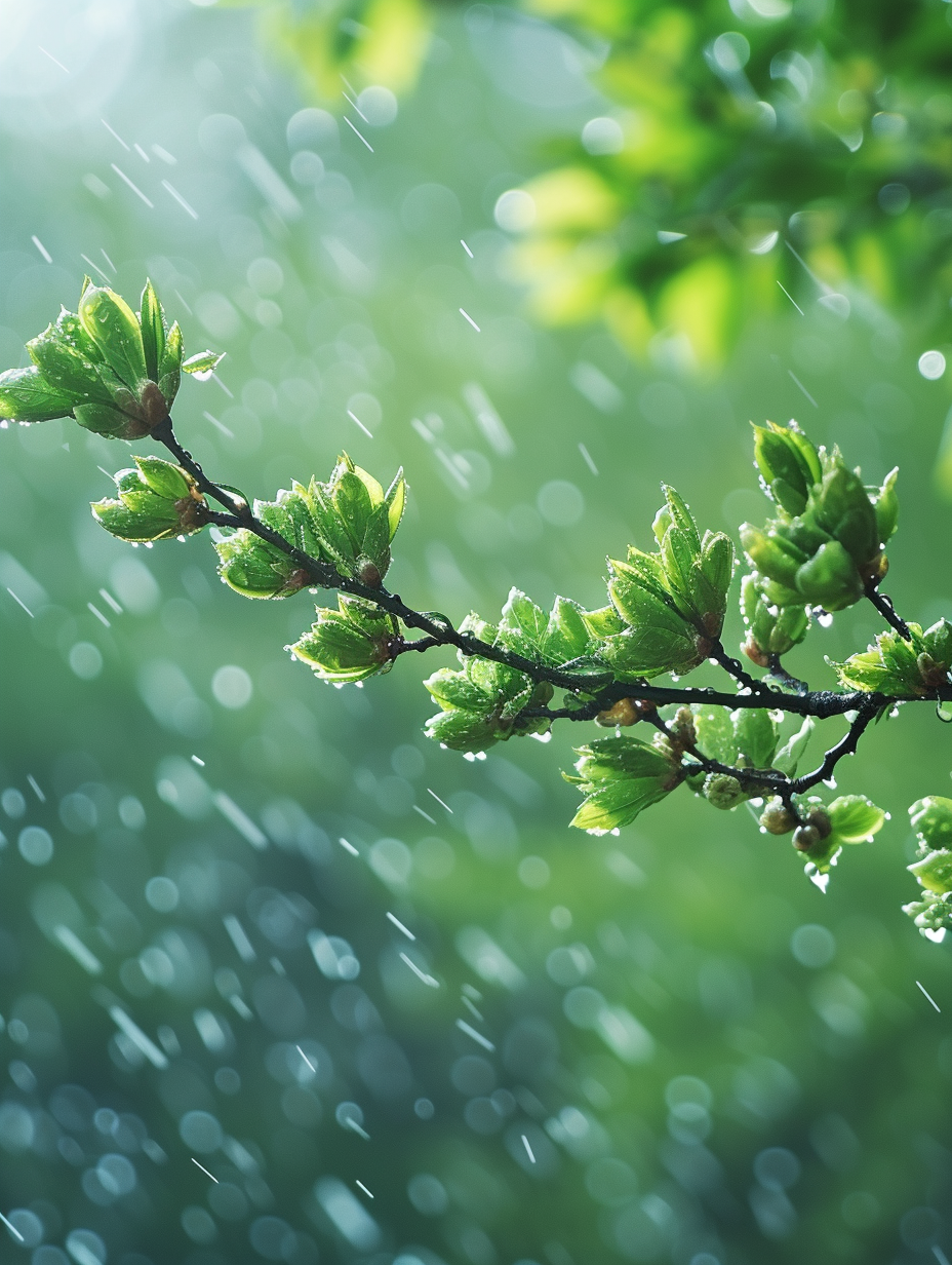 早安|草木披新绿, 嫩芽寻春来,春雨蒙蒙 好看的春天发芽壁纸,就喜欢