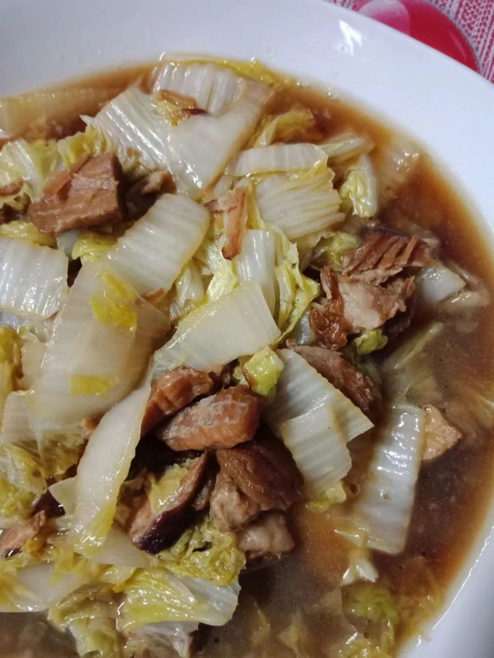 简单的午餐 ～罐头红烧肉炒大白菜