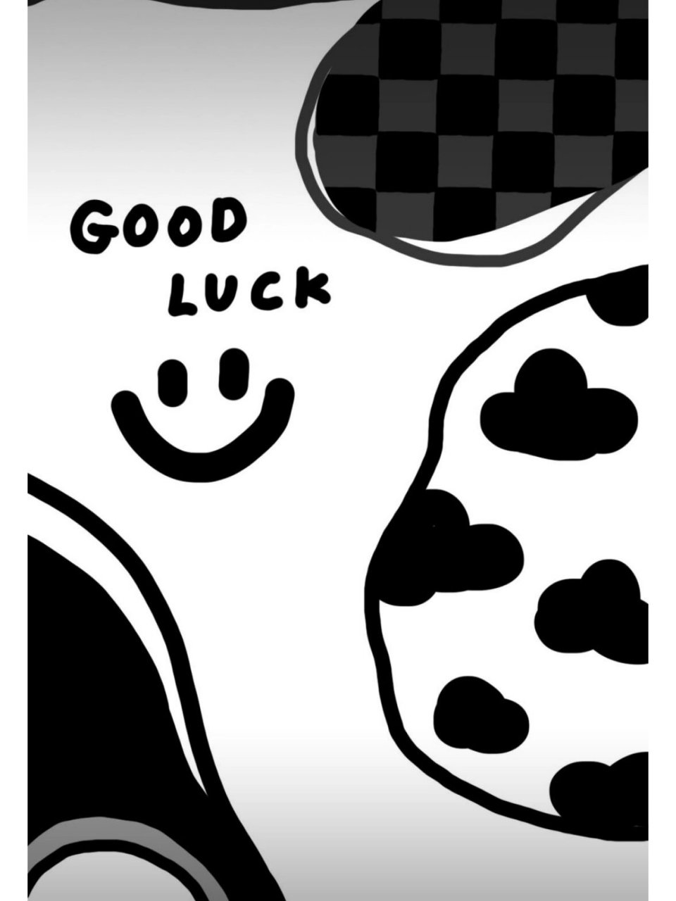 简约壁纸黑白色笑脸