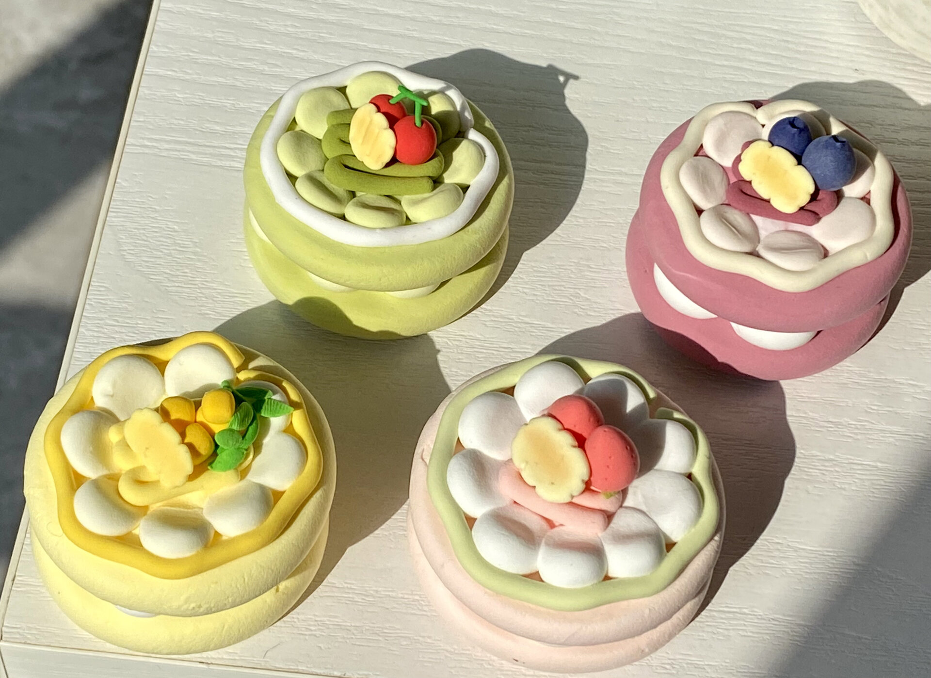 超轻粘土|水果小蛋糕合集来咯(附教程