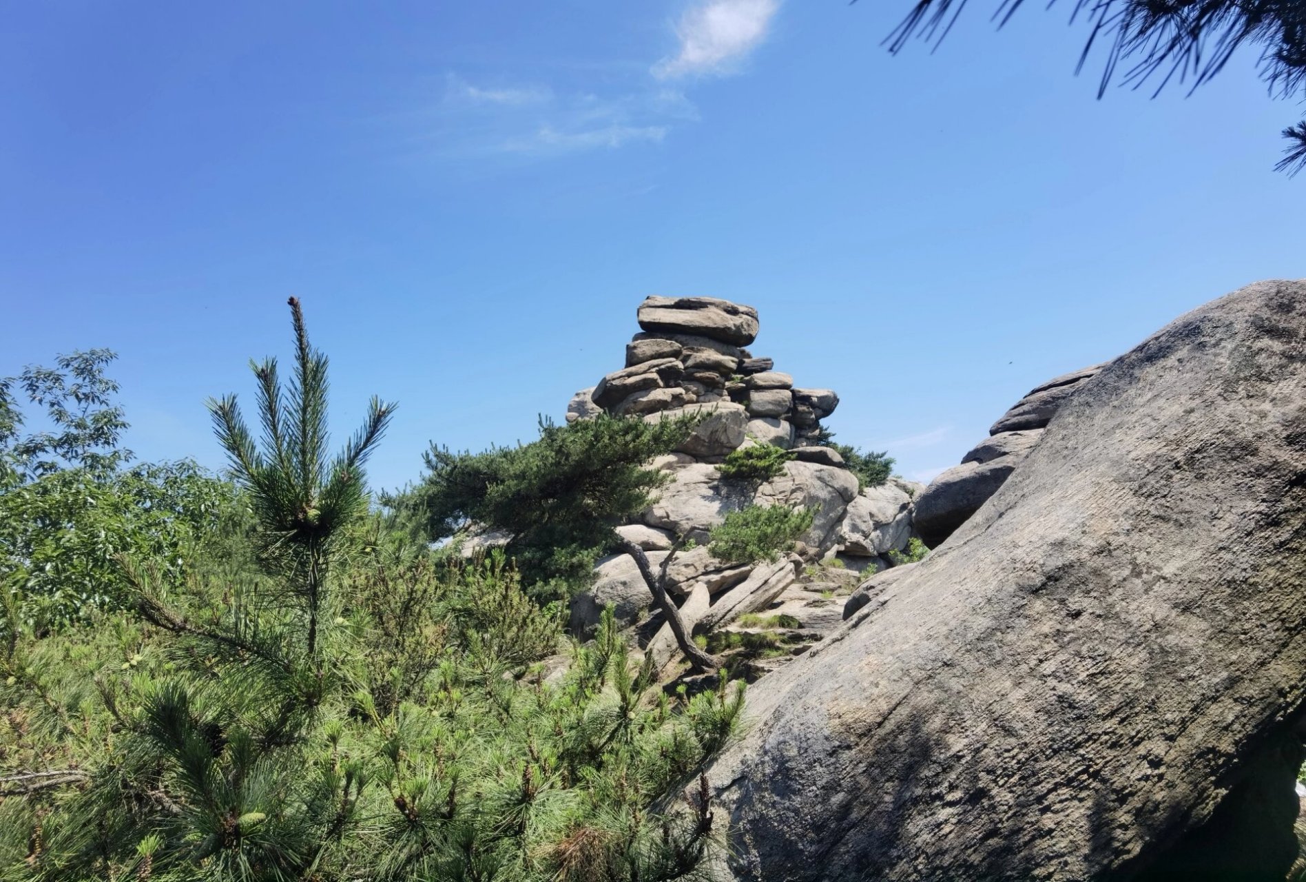 日照甲子山 上山下山一个小时 周末出出汗