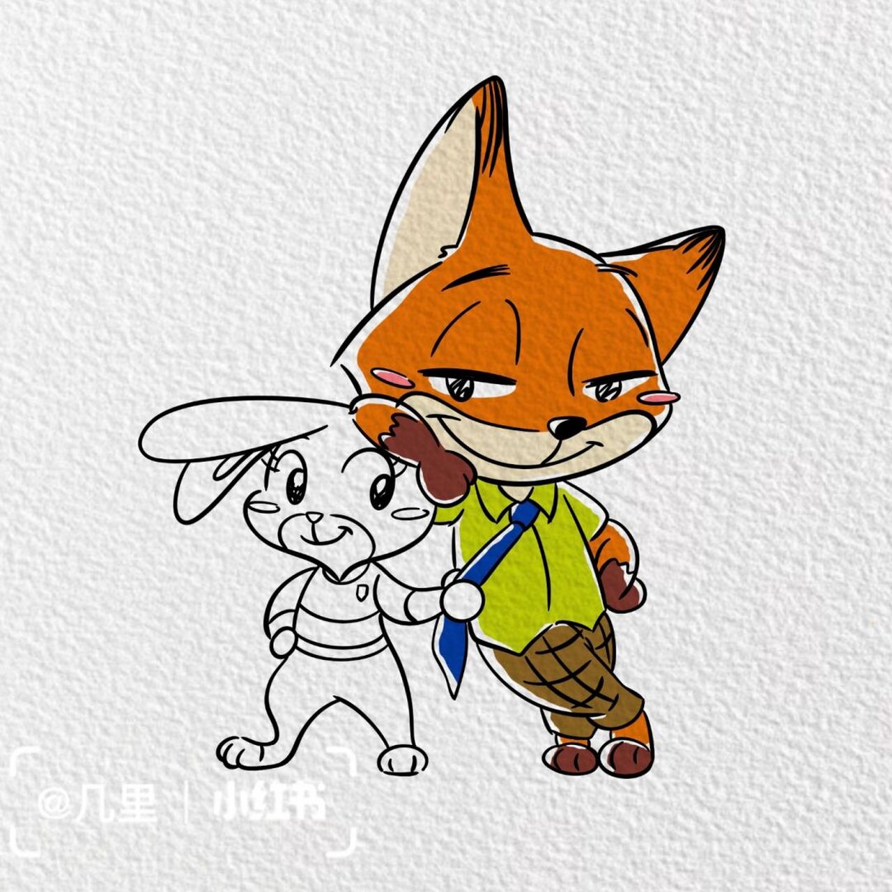 简笔画|【尼克和朱迪】(附过程) 02 02 02 【lifes a little