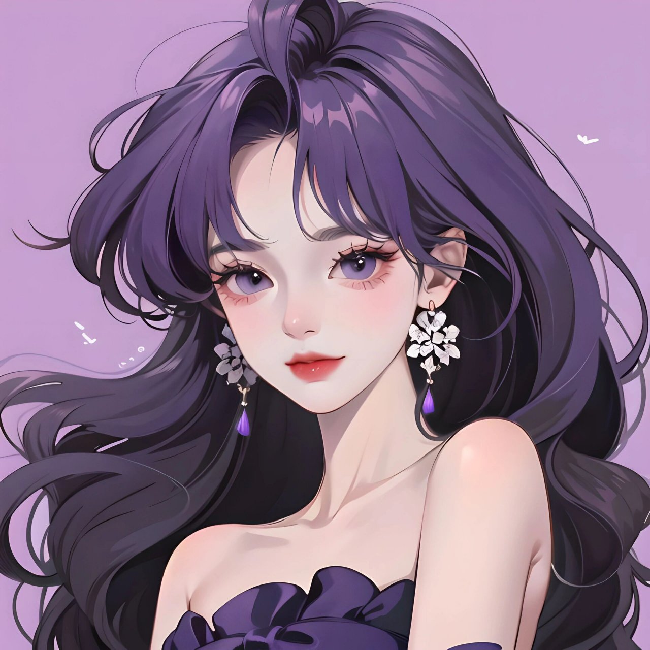 神秘的紫色系|动漫女生头像分享～ 无水印高清原图请找群管理员