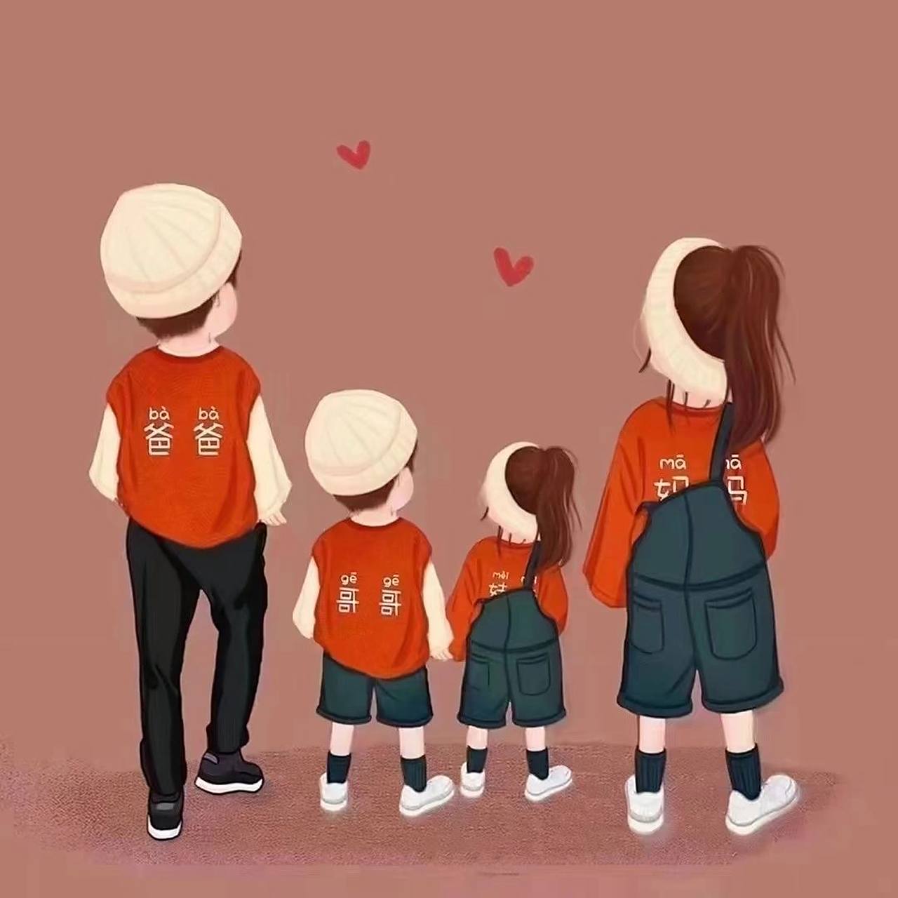 一家四口亲子头像要收藏起来00 一家四口, 爸爸妈妈哥哥弟弟组合