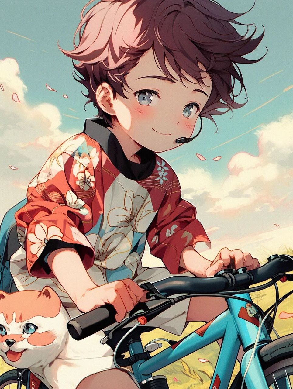 骑车小男孩|动漫卡通头像