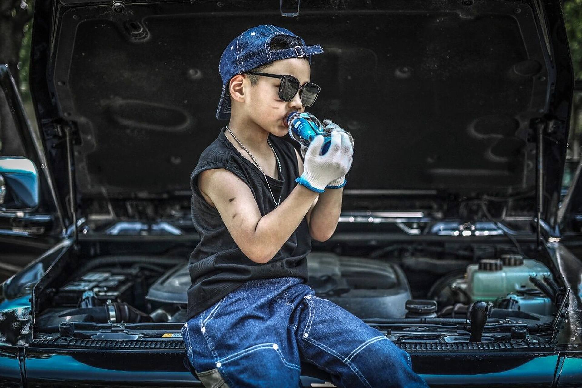 儿童写真 | 硬汉修车照也太帅了吧 每个小男生都应该来一组这么奶凶奶