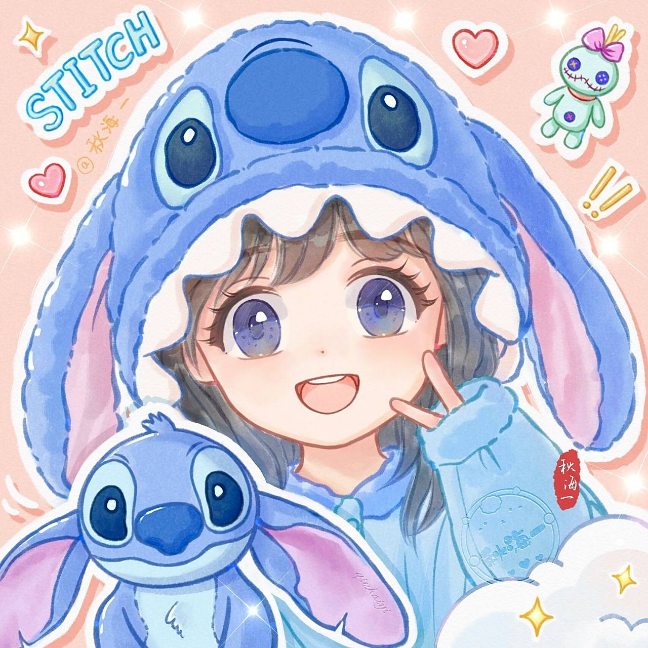 史迪奇|迪士尼|星际宝贝|闺蜜头像 史迪奇可爱头像来啦,喜欢吗93