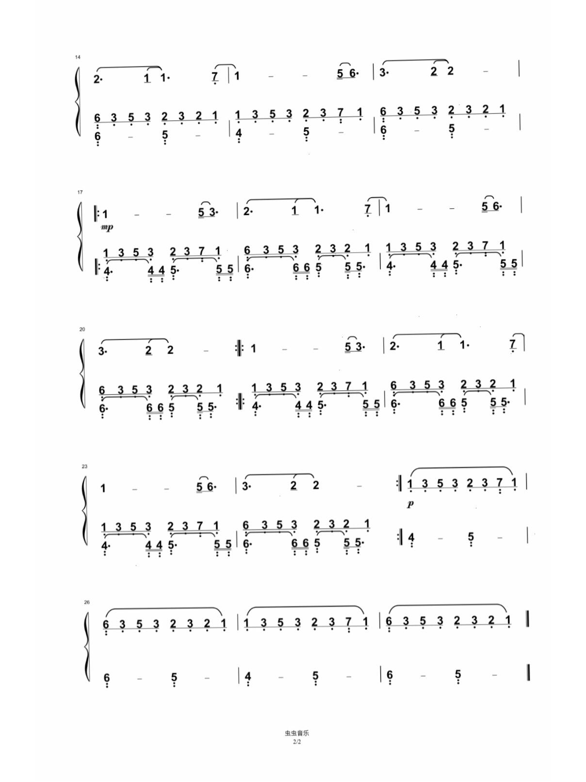 《lucky》free简单版钢琴简谱|粉丝留言