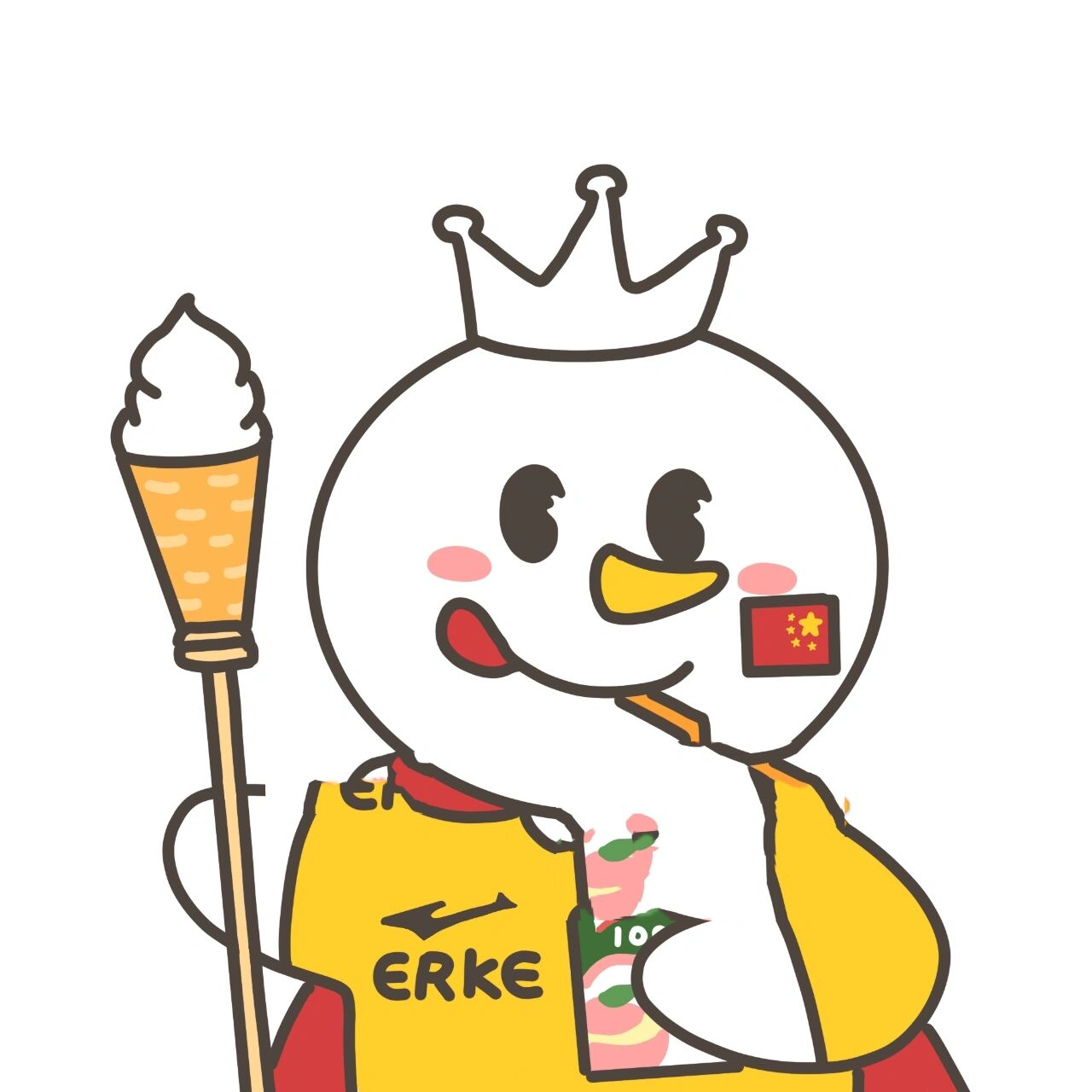 蜜雪冰城雪王头像 搞怪头像 可爱头像 国货之光,在困难面前互相帮助