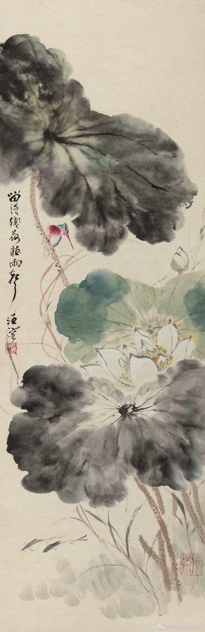 画家汪溶花鸟画 汪溶(1896年—1972年,字慎生,安徽歙县人