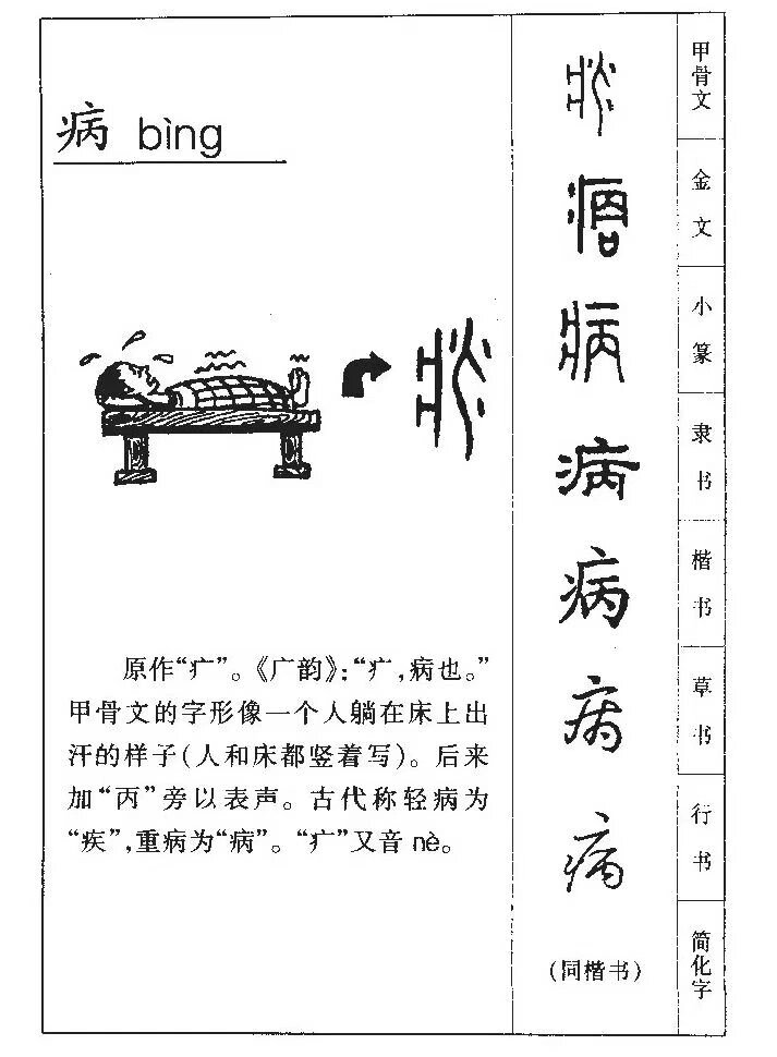 每日一字 疒