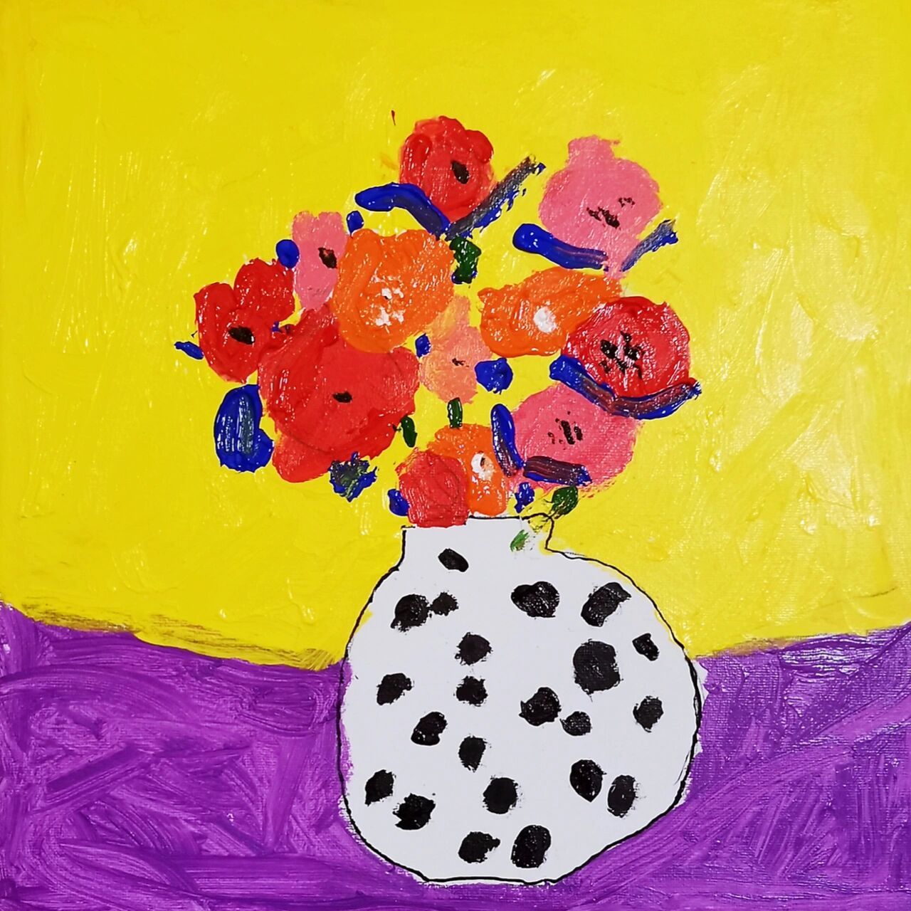 色彩基础|互补色 对比色 冷暖色绘画 5岁孩子的色彩认知绘画欣赏