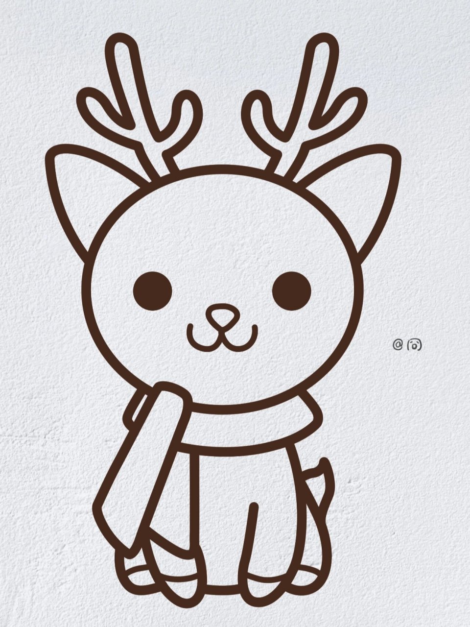 麋鹿(内附过程图) #画画的日常##笔记灵感# #简笔画教程# #可爱简笔画