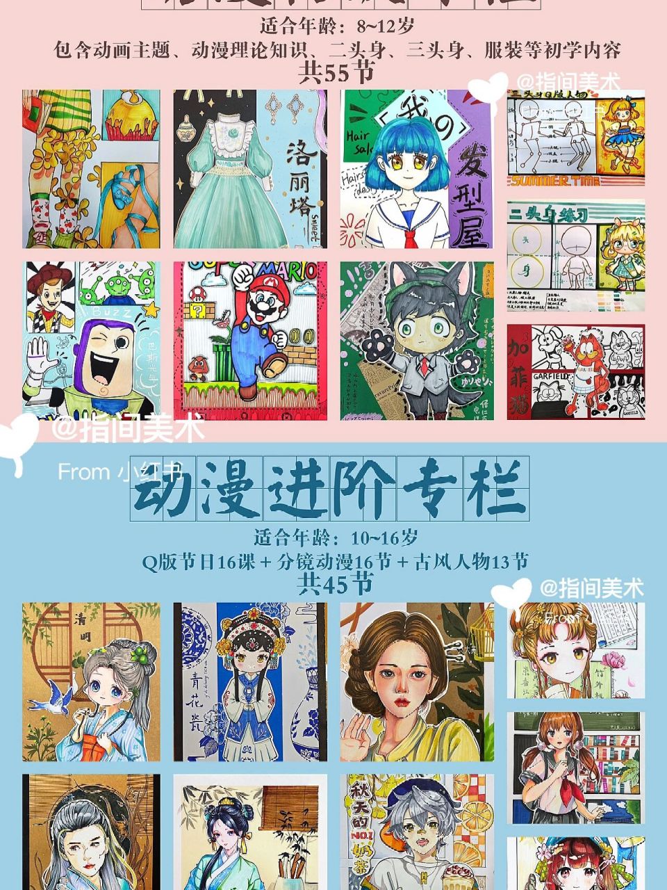 少儿美术·动漫体系 目前动漫共四个系列,初级55课,进阶45课,水果拟人