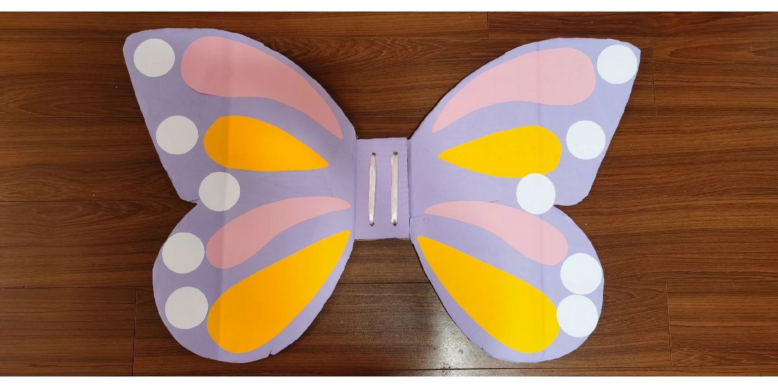 幼儿园手工-蝴蝶翅膀 做了三个晚上,完成了幼儿园六一要求的手工装扮