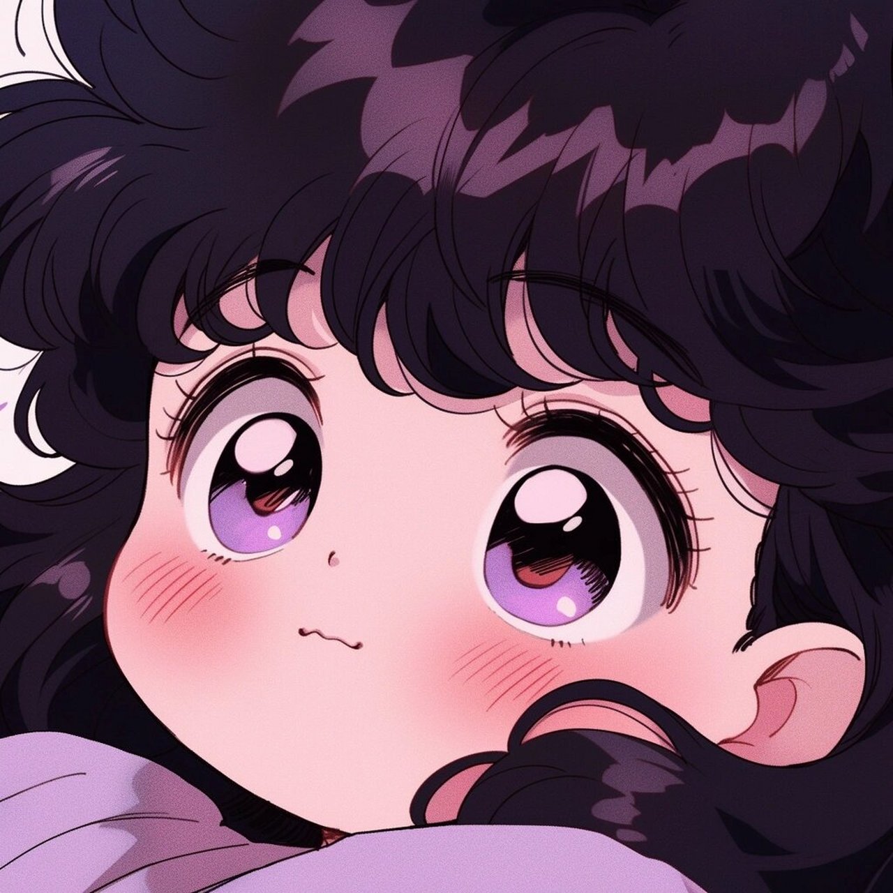 超可爱女生头像:甜嘟嘟小女孩(紫色版)