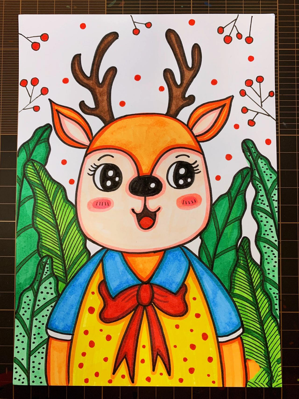 少儿美术创意画《小鹿》5～7岁 少儿美术创意画《小鹿》5～7岁