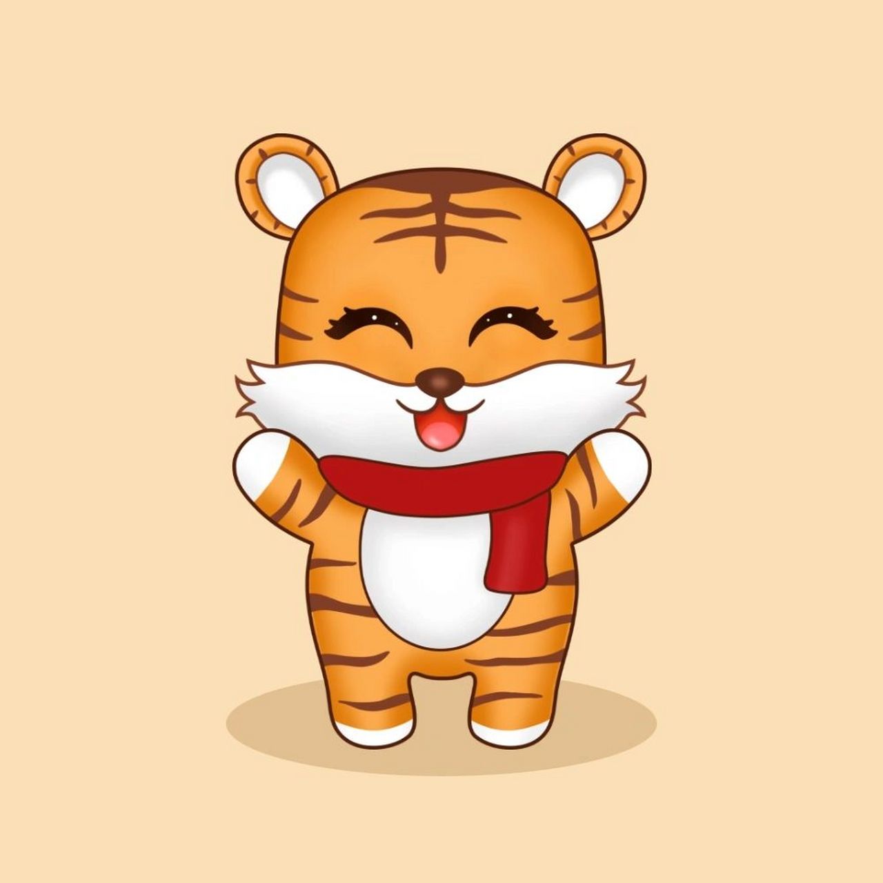 虎年卡通画小老虎91