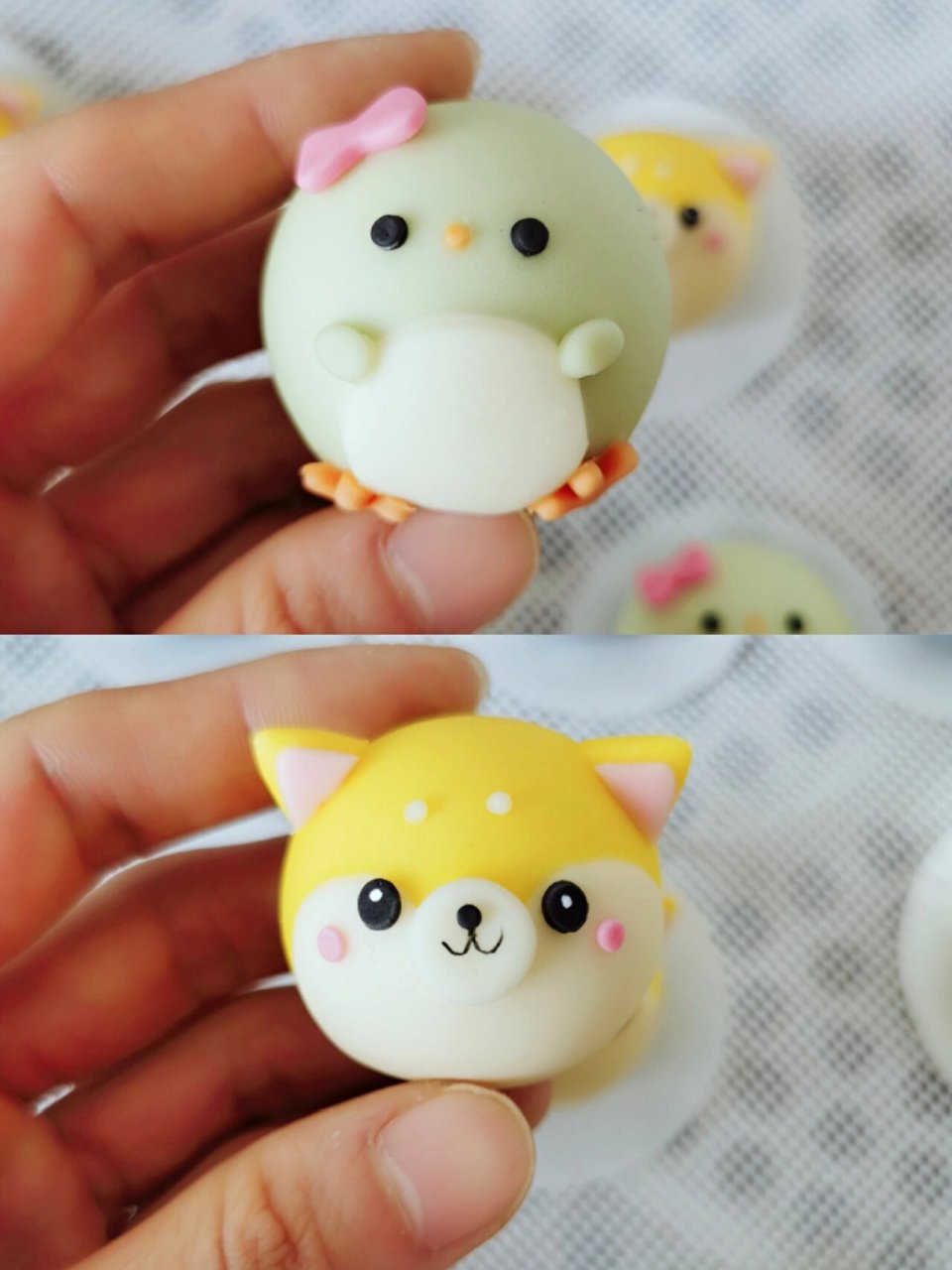 可爱动物卡通馒头 今天晒晒我的卡通馒头们,都是可爱的小动物呀!