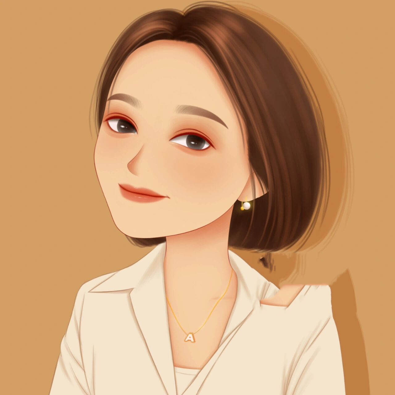 短发女生小头像漫画