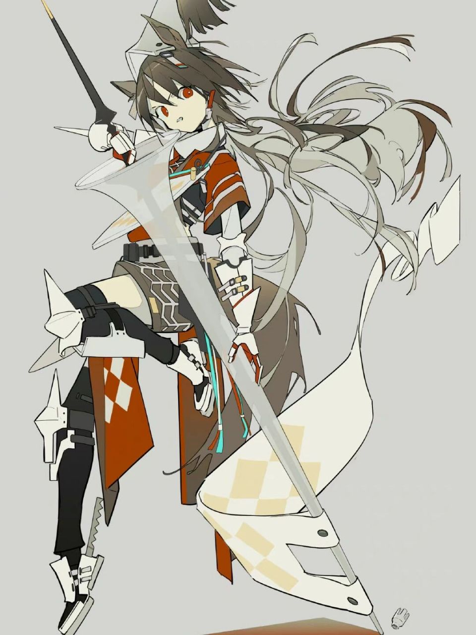 平涂风少女立绘人物角色设计,灵动又飒气 画师 | moa #画画# #寻找