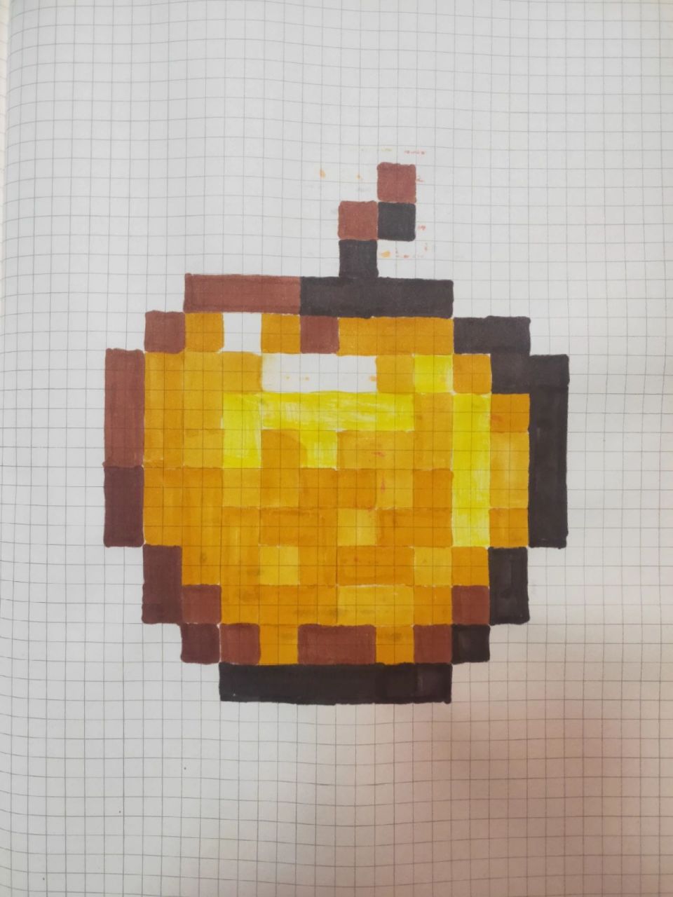 我的世界金苹果 巨型像素画