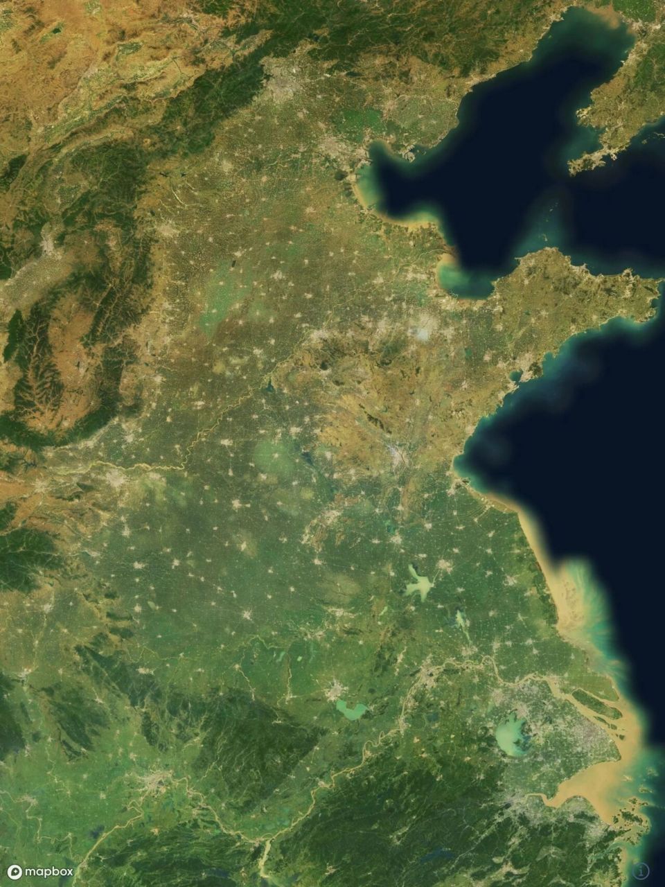 中原地区卫星地图 数据:mapbox卫星地图