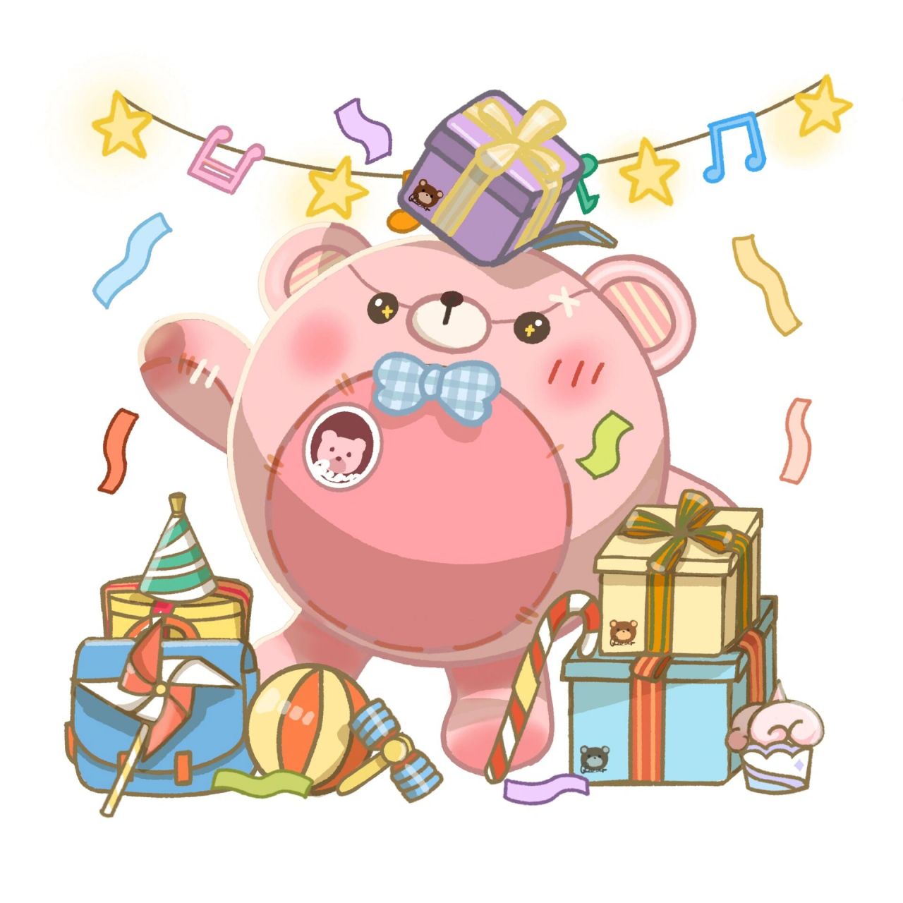 板绘蛋仔系列|左滑收获三色仔仔熊～!