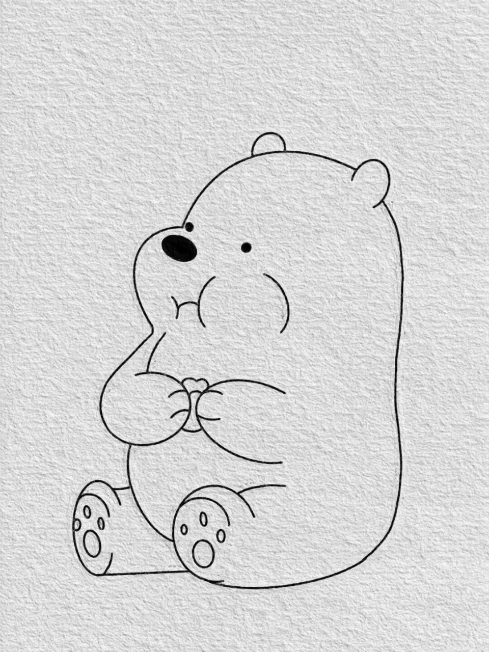 咱们裸熊的简笔画图片