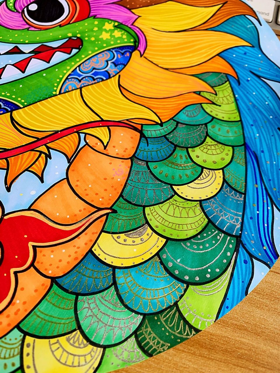 儿童绘画课程内容设计—《龙抬头》 元宵节画了一只抬起的龙头 年就要