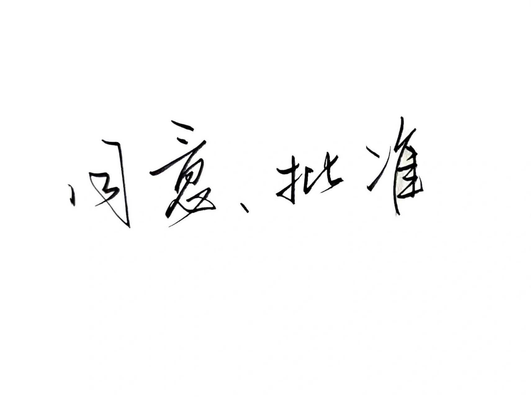 領導們,同意批准來了 領導們,同意批准來了#手寫# #每日手寫# #硬筆