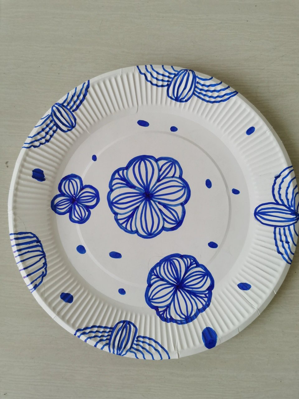 纸盘画—青花瓷系列