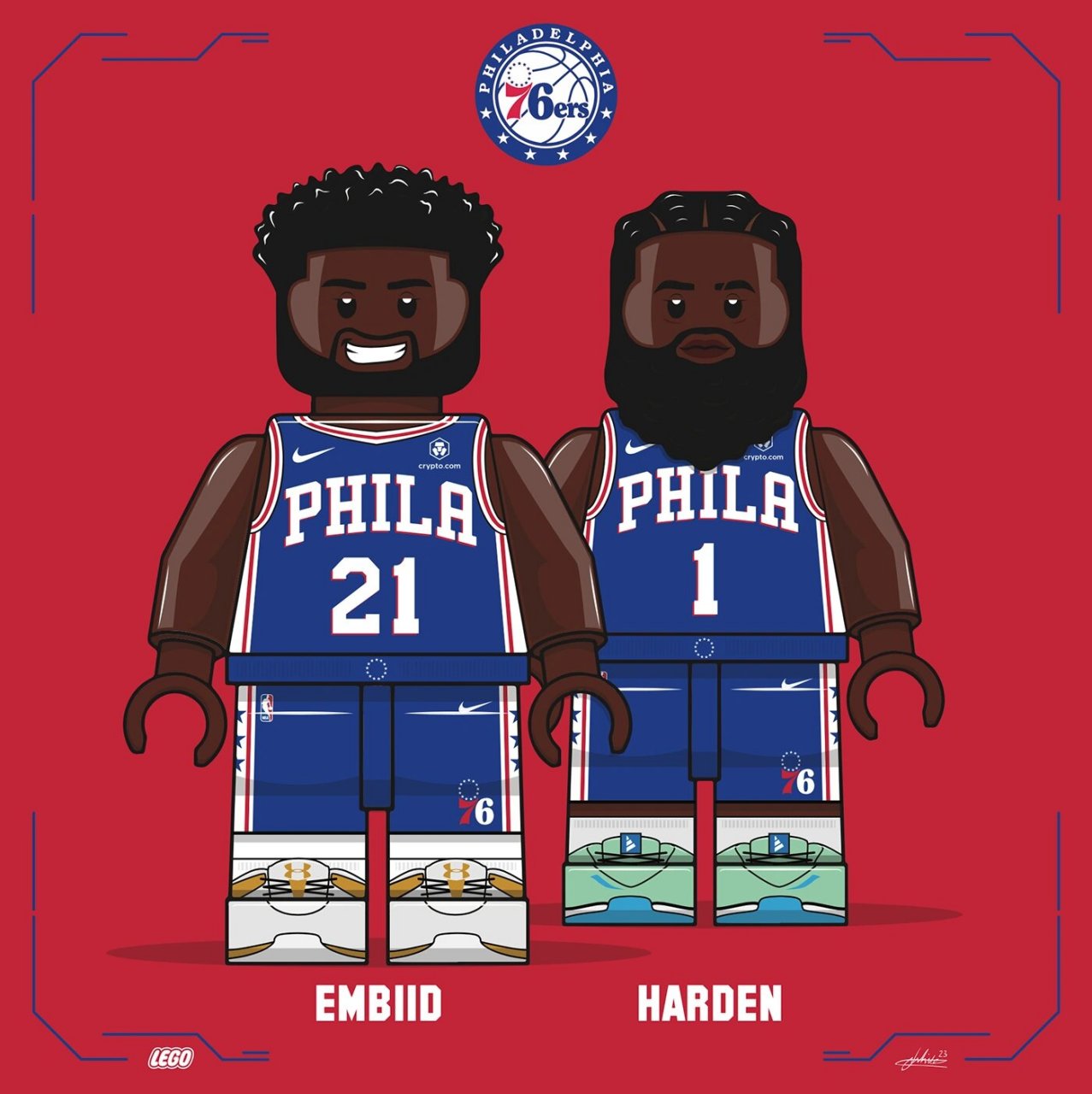 很好玩的一组乐高人仔nba球员版头像分享 之前有发过两期,现在把剩余