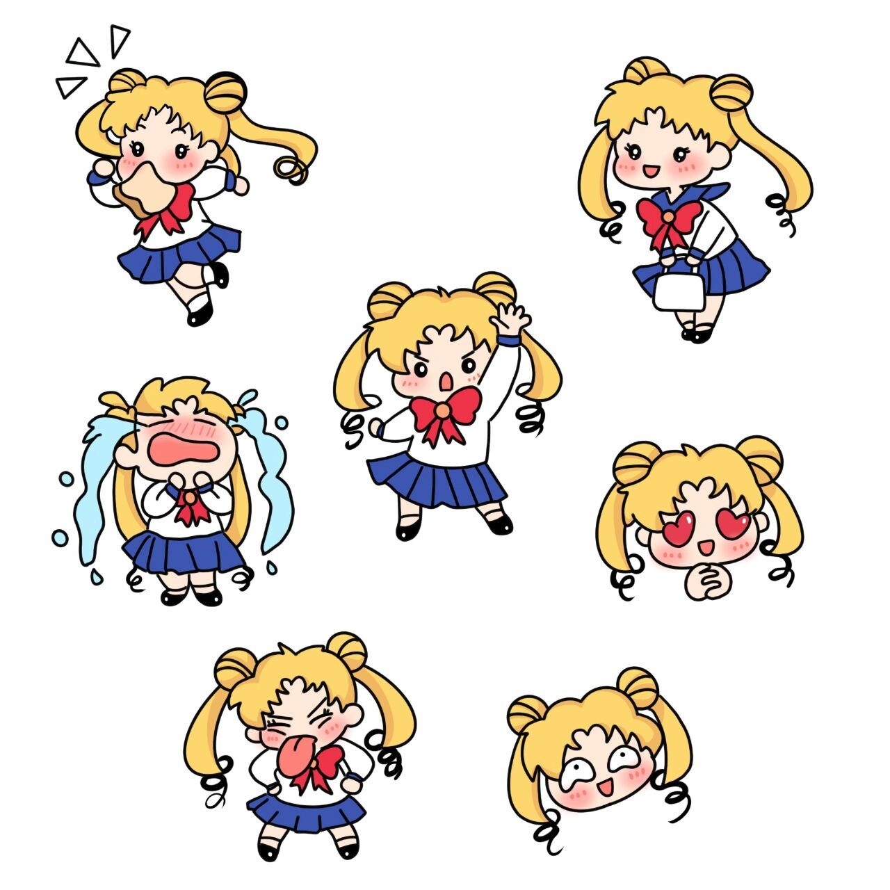 429754美少女战士|简笔画(附线稿) 1,虚假的爱是没有影子的 2