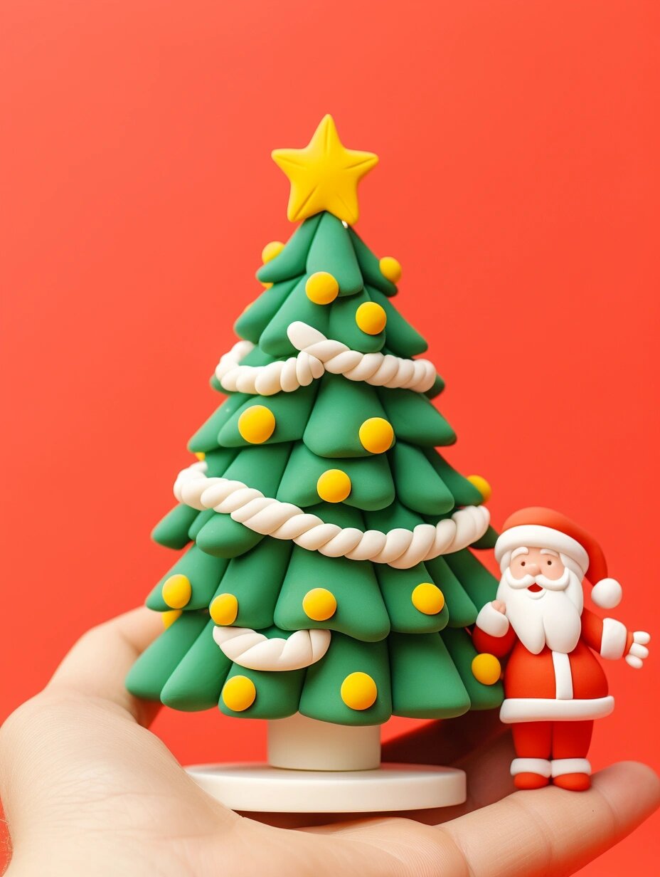 99这10款简单的粘土圣诞树90手残党也能学会
