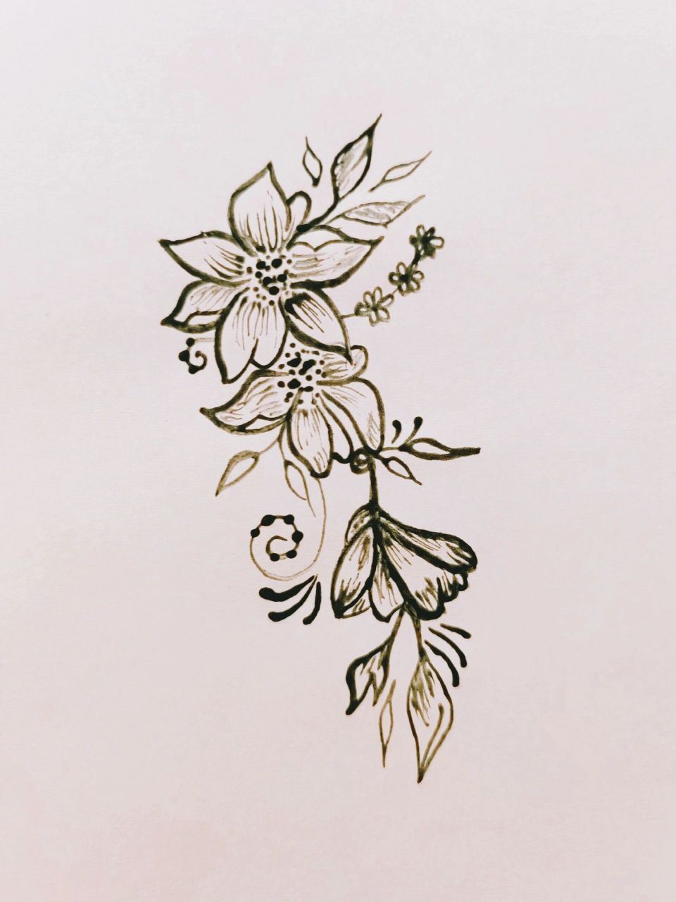 花朵系列海娜手绘