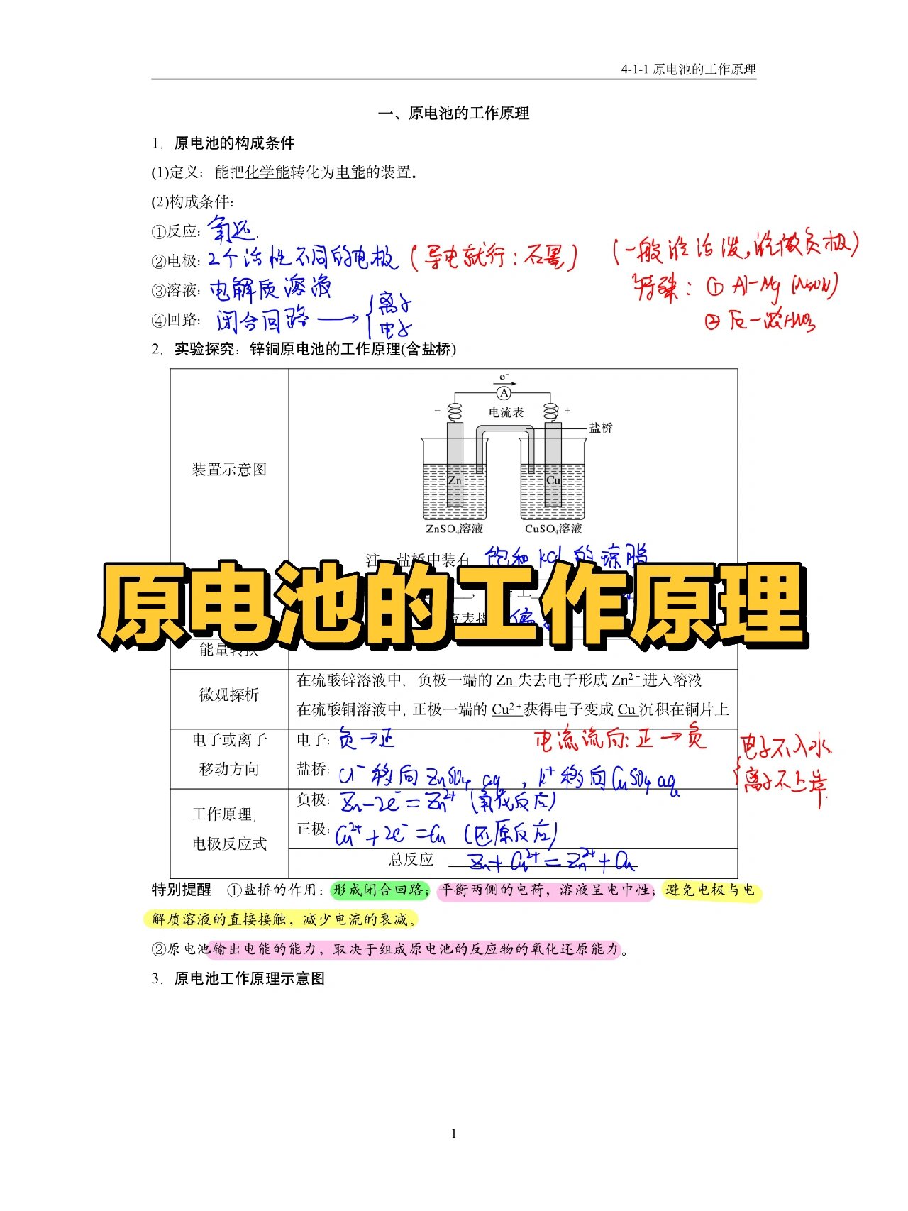 原电池电流方向图片