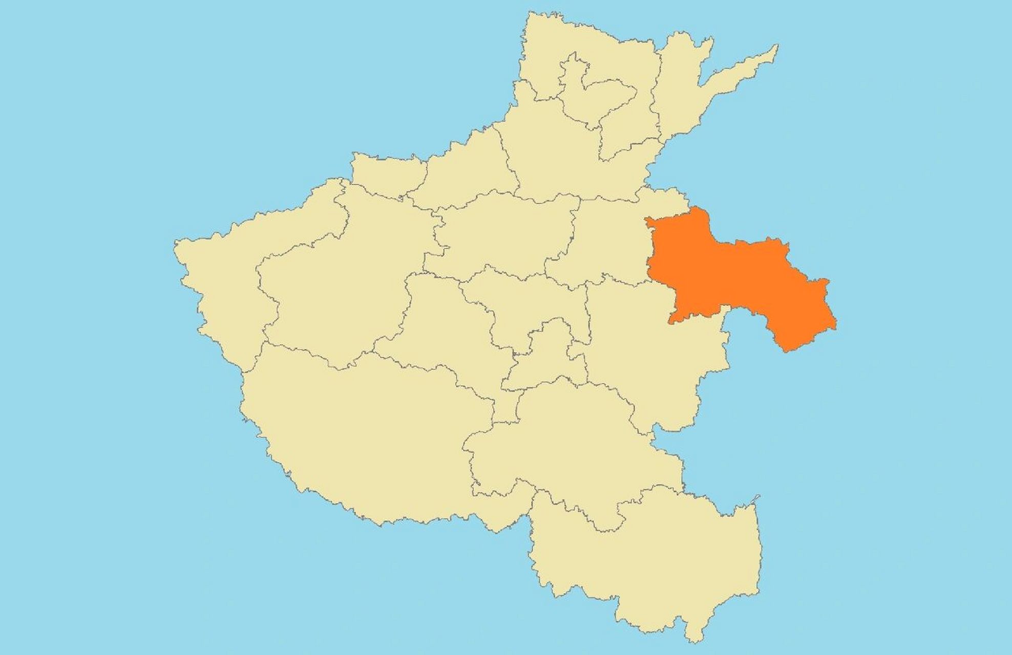 河南行政区划地图@商丘市 商丘,下辖2个区,6个县,1个县级市:睢阳区,梁