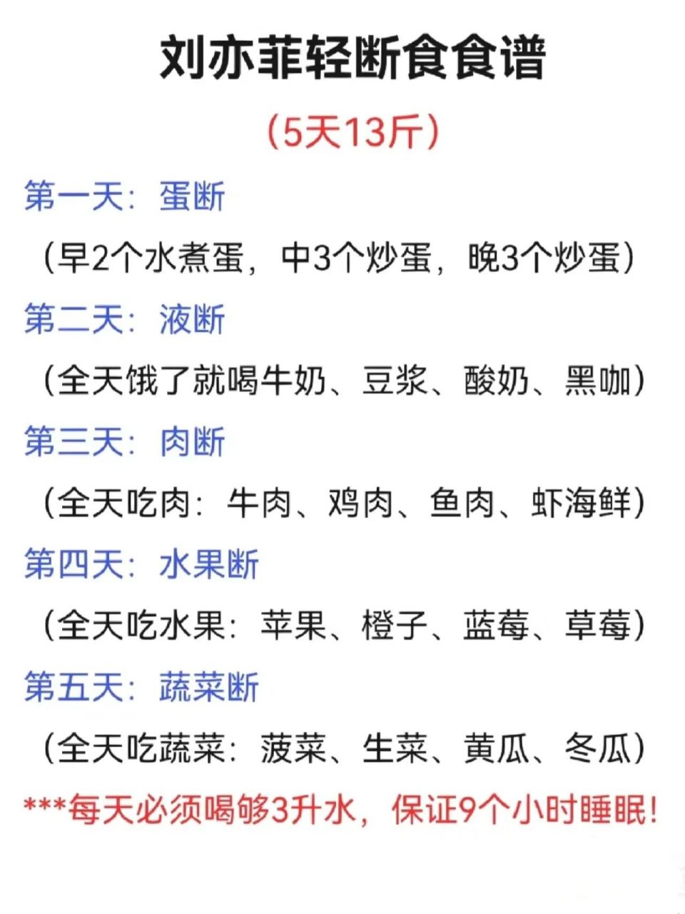 刘亦菲5天13斤减肥法第一天"蛋断" 最讨厌吃鸡蛋了