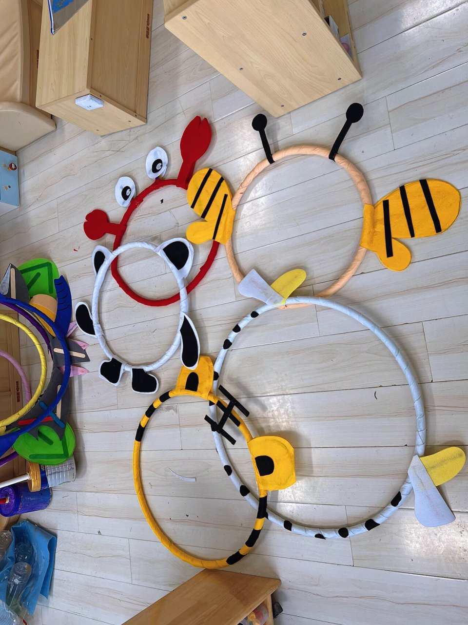 幼儿园手工制作🤙🤙🤙 废旧呼啦圈的百变秀图～🤪 可用于幼儿